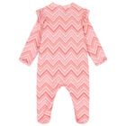 Baby Girls Pink Zig Zag Babygrow Set , 1, hi-res