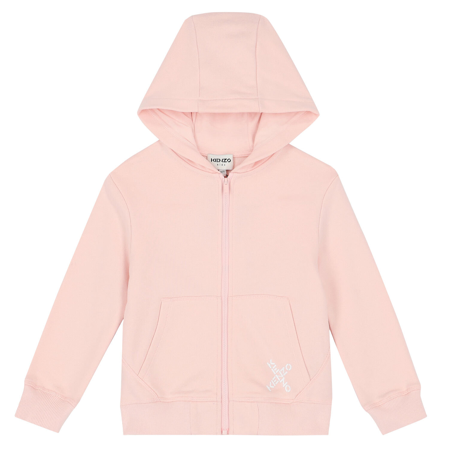 Girls Pink Logo Zip Up Top, 1, hi-res