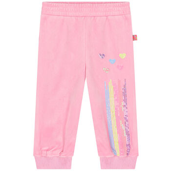 Younger Girls Pink Sequins Joggers