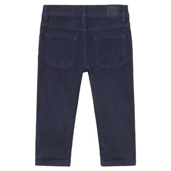 Younger Boys Blue Logo Jeans
