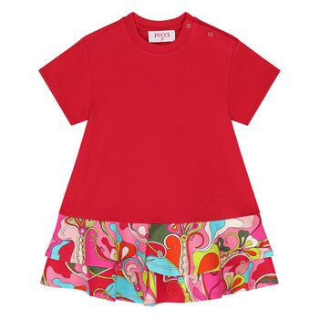 Younger Girls Red Orchidee Dress