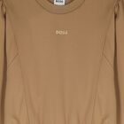 Girls Beige Logo Dress, 1, hi-res
