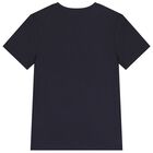 Boys Navy Blue Logo T-Shirt, 2, hi-res