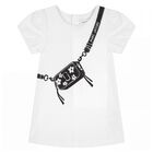 Younger Girls White Bag Dress, 2, hi-res