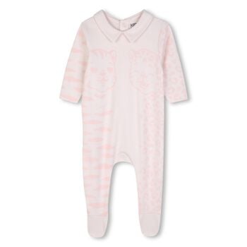 Baby Girls Pink Tiger & Leopard Babygrow
