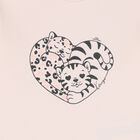 Younger Girls Beige Tiger Long Sleeve Top, 1, hi-res