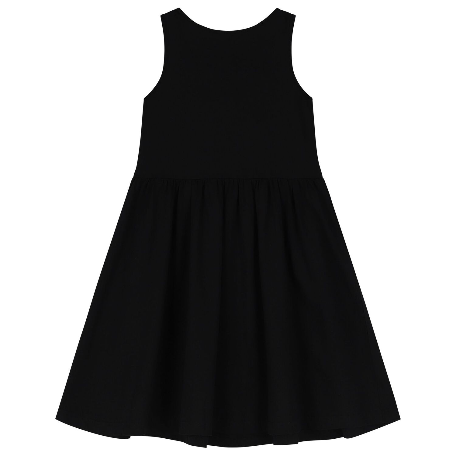 Girls Black Logo Sleeveless Dress, 1, hi-res