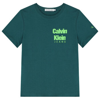 Boys Green Logo T-Shirt