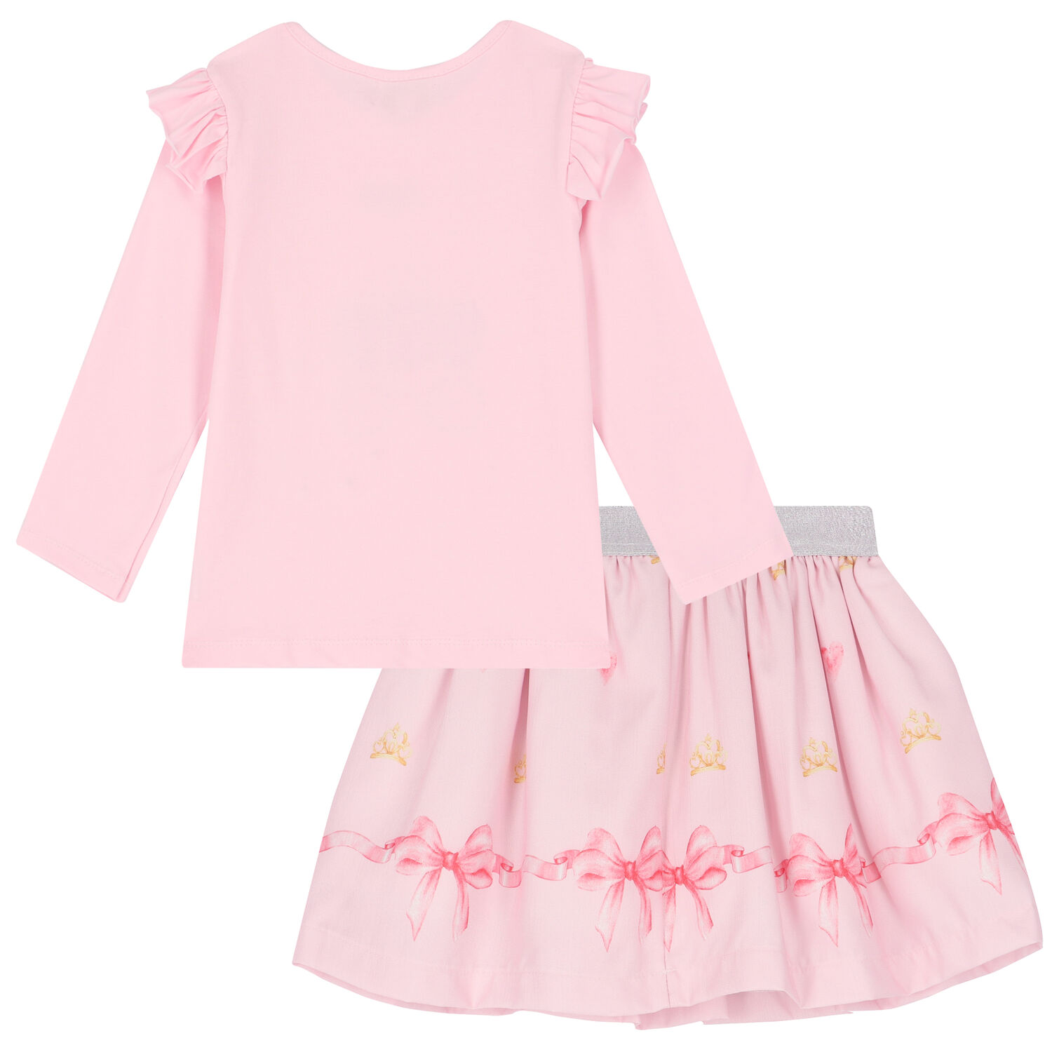 Girls Pink Skirt Set, 2, hi-res