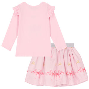 Girls Pink Skirt Set