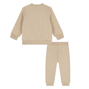 Younger Beige Elephant Logo Tracksuit