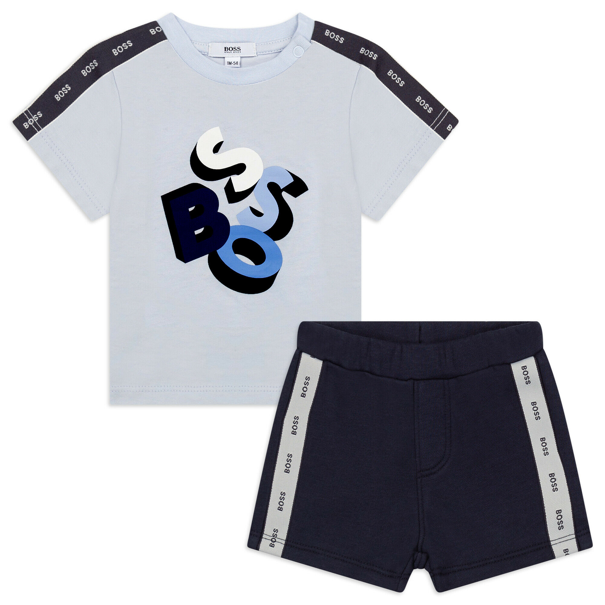 BOSS Baby Boys Blue Shorts T Shirt Set Junior Couture Australia