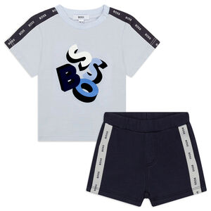 Baby Boys Blue Shorts & T-Shirt Set