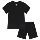 Girls Black Hello Kitty Shorts Set, 1, hi-res
