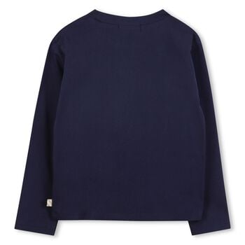 Girls Navy Blue Long Sleeve Top