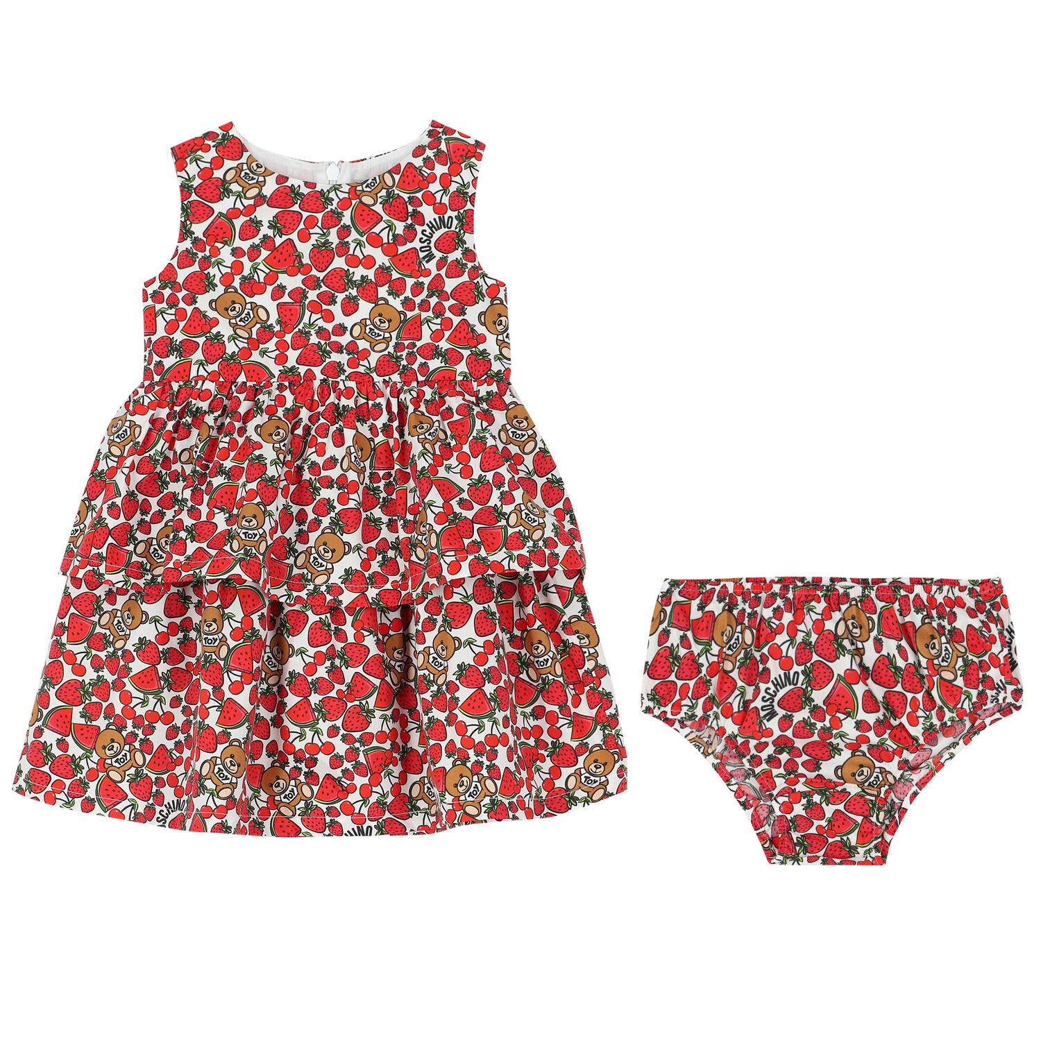 Moschino Younger Girls Red Printed Dress | Junior Couture USA