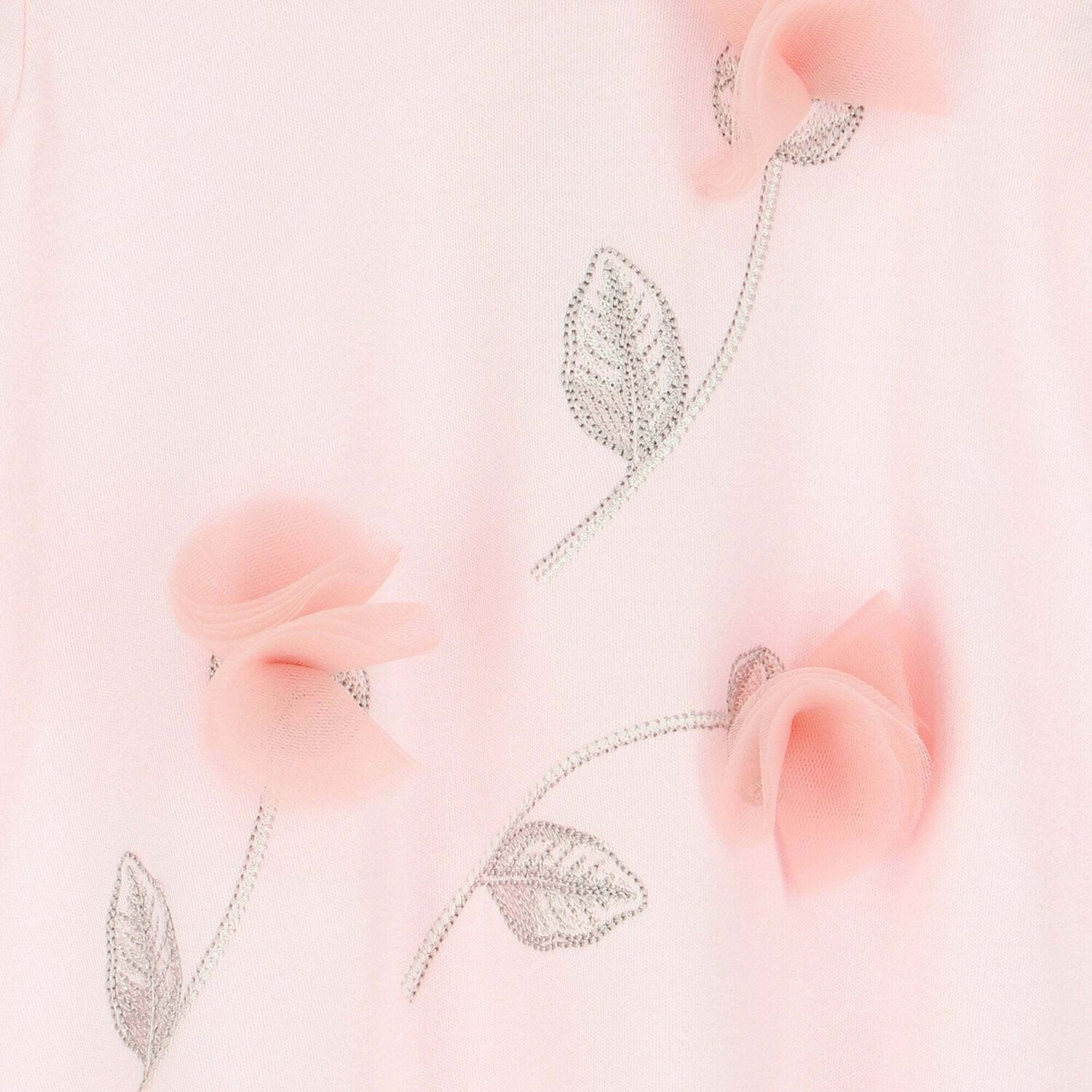 Baby Girls Pink Floral Dress, 1, hi-res