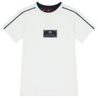 Boys White Logo T-Shirt, 1, hi-res