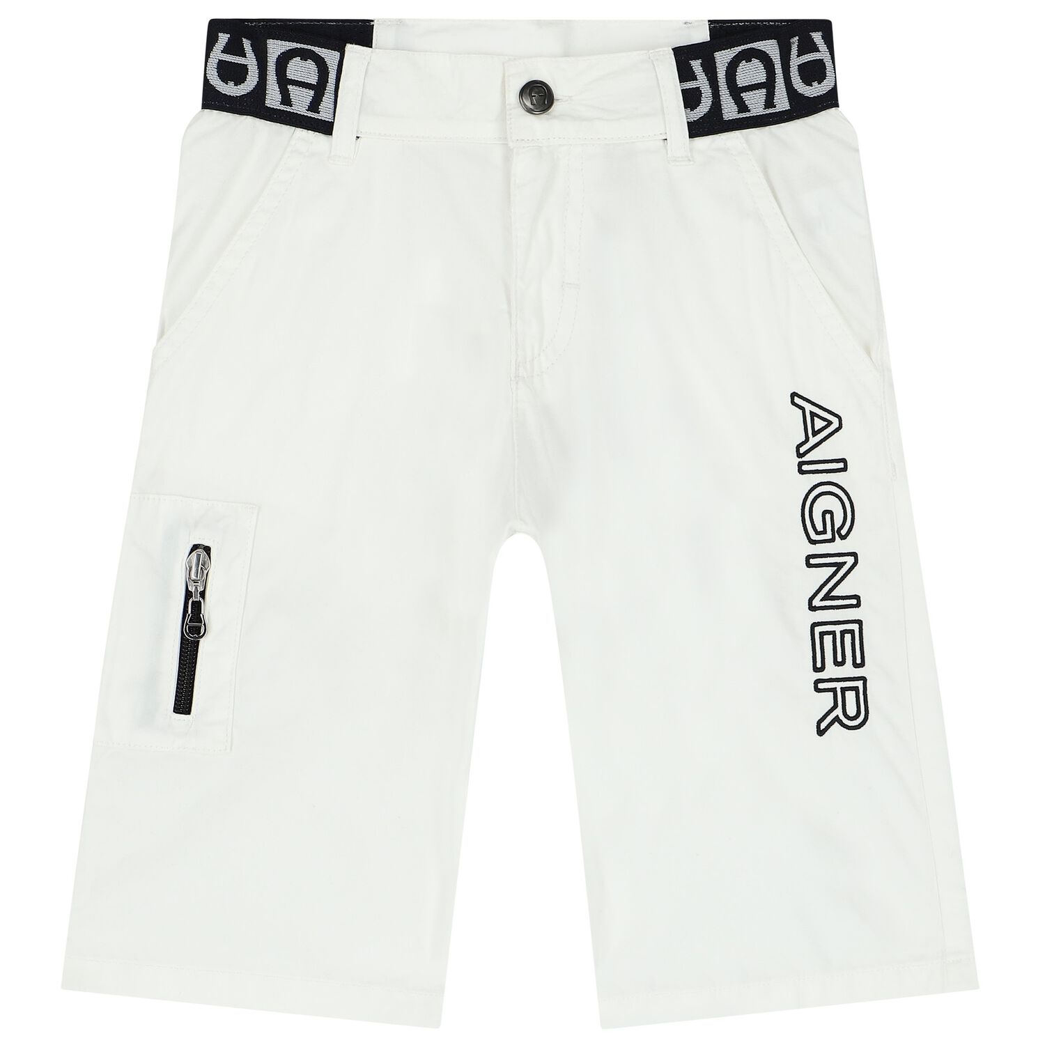 Boys White Logo Shorts, 1, hi-res image number null