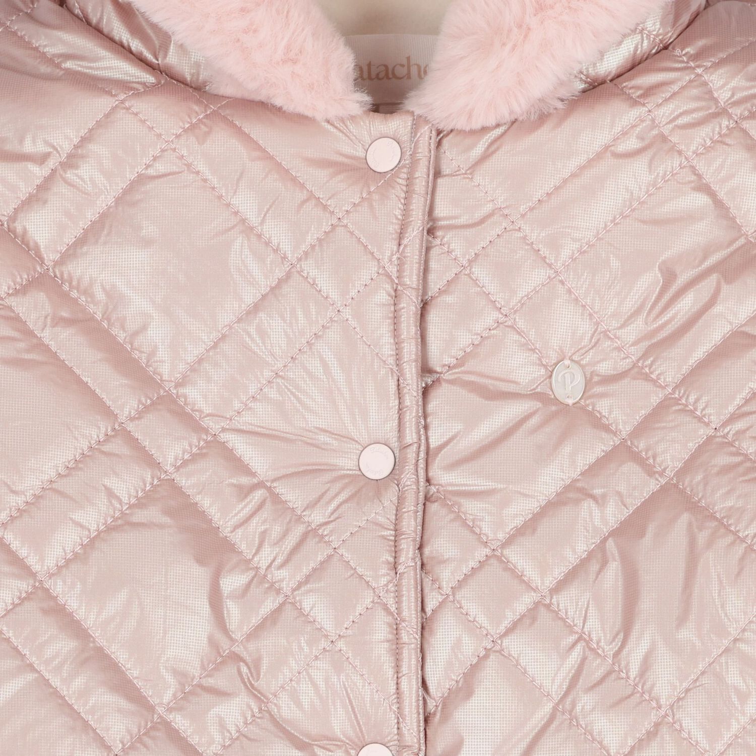 Girls Pink Quilted Puffer Jacket, 1, hi-res