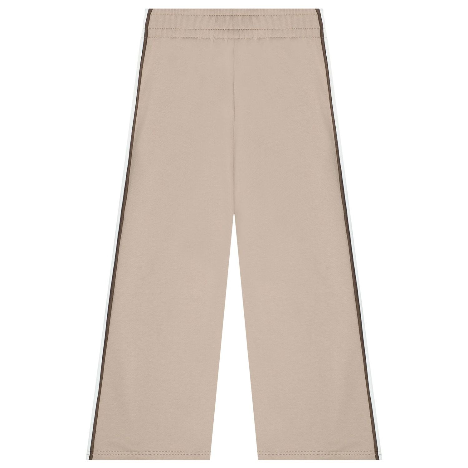Girls Beige & Ivory Logo Trousers, 1, hi-res
