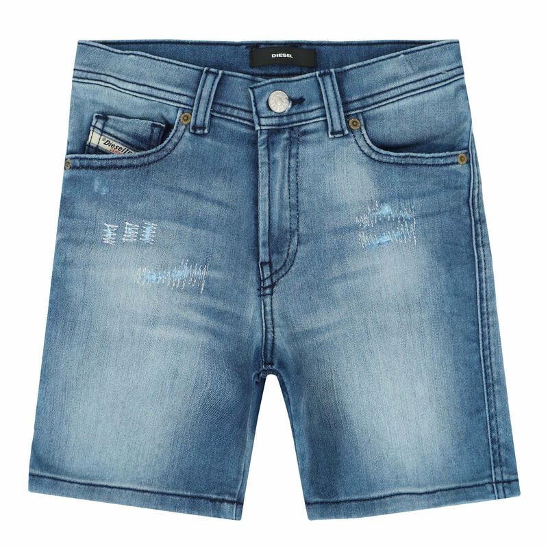 Boys Blue Denim Shorts, 1, hi-res image number null
