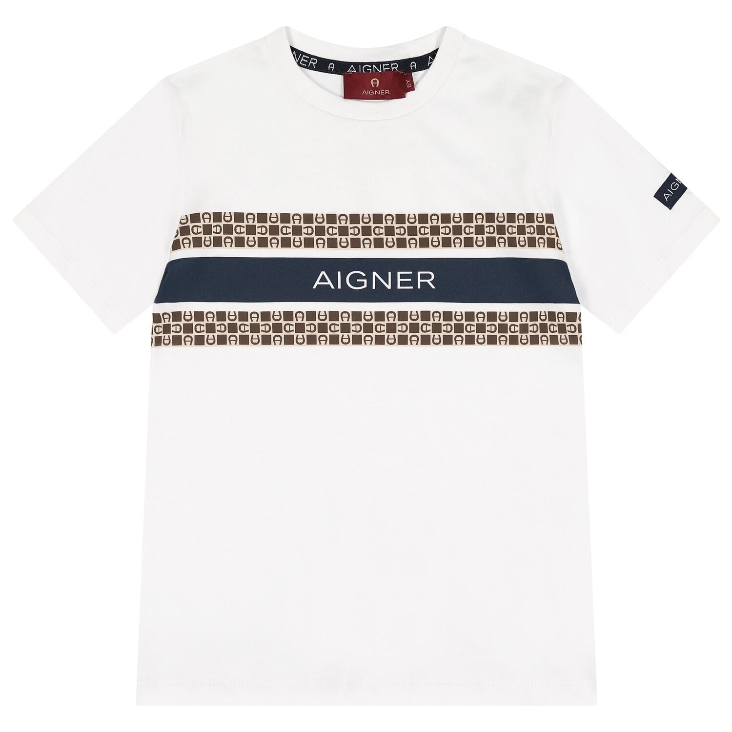 Boys White Logo T-Shirt, 1, hi-res