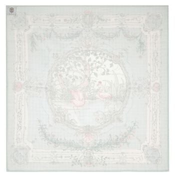 Green Tapestry Swaddle Carr&eacute; Baby Blanket