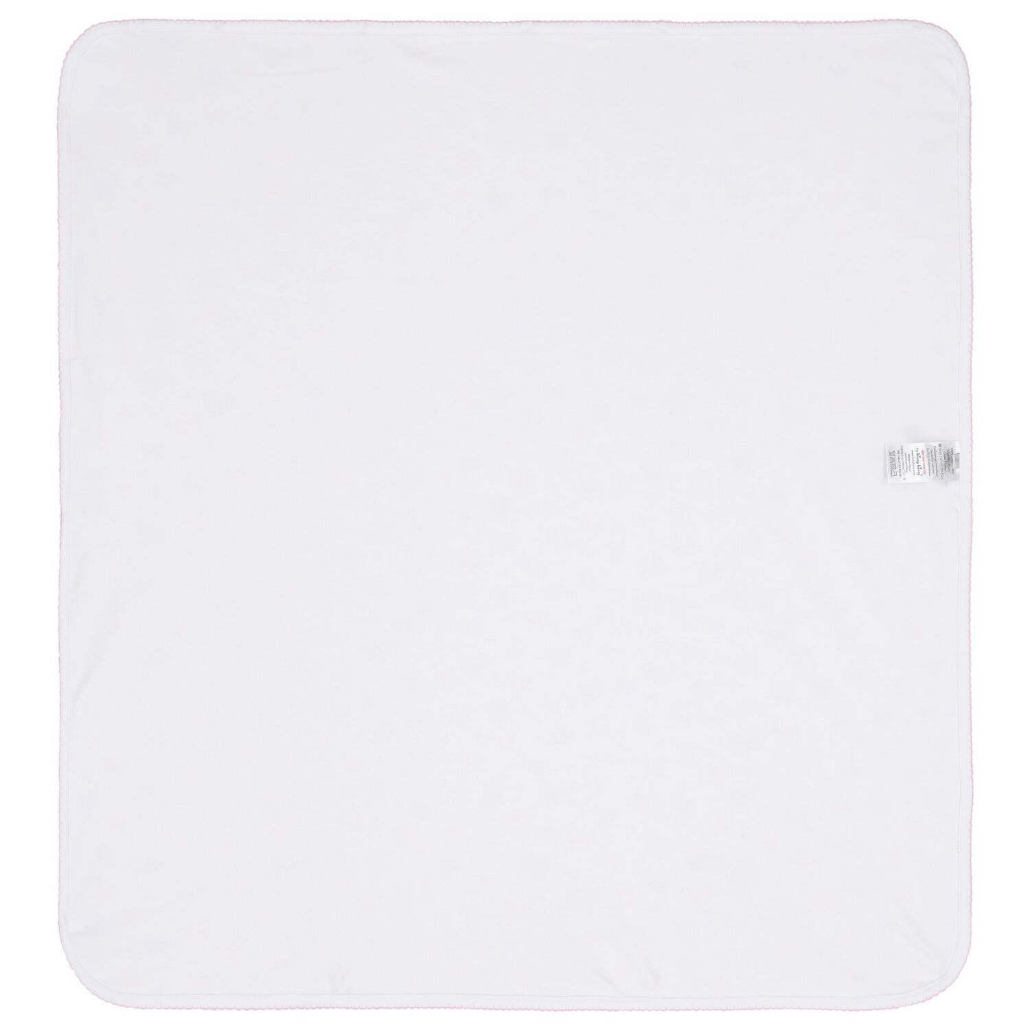 Baby Girls White & Pink Teddy Bear Time Blanket, 1, hi-res