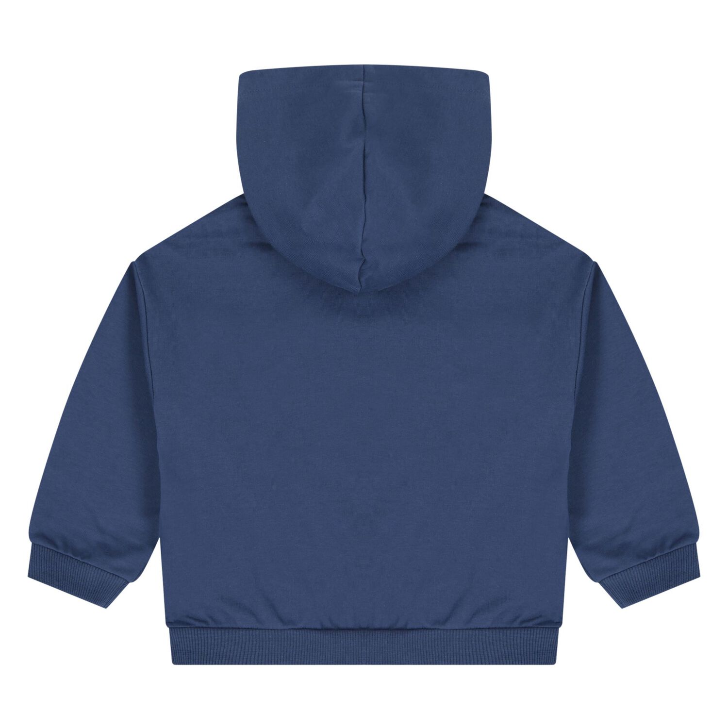 Younger Boys Blue Hooded Zip Up Top, 1, hi-res
