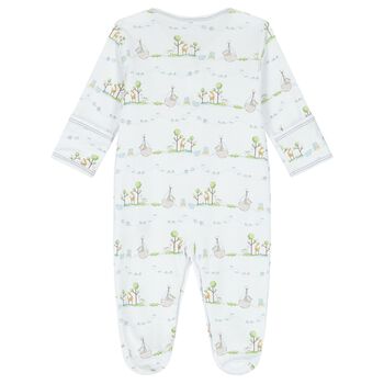 White Animals Babygrow