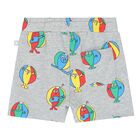 Younger Boys Grey Beach Ball Shorts, 1, hi-res
