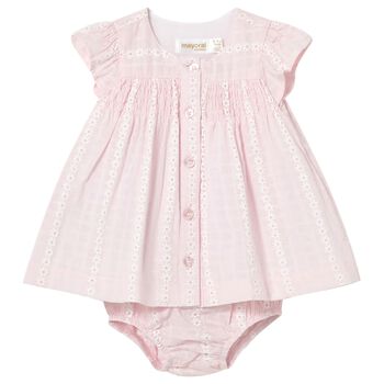 Baby Girls Pink Chiffon Dress Set