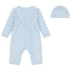 Baby Boys Blue GG Logo Romper Gift Set, 1, hi-res