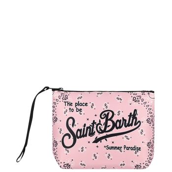 Girls Pink & Navy Blue Aline Logo Pouch ( 15cm)
