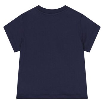 Younger Navy Blue Teddy Bear Logo T-Shirt