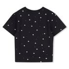 Girls Black Daisy Logo T-Shirt, 1, hi-res