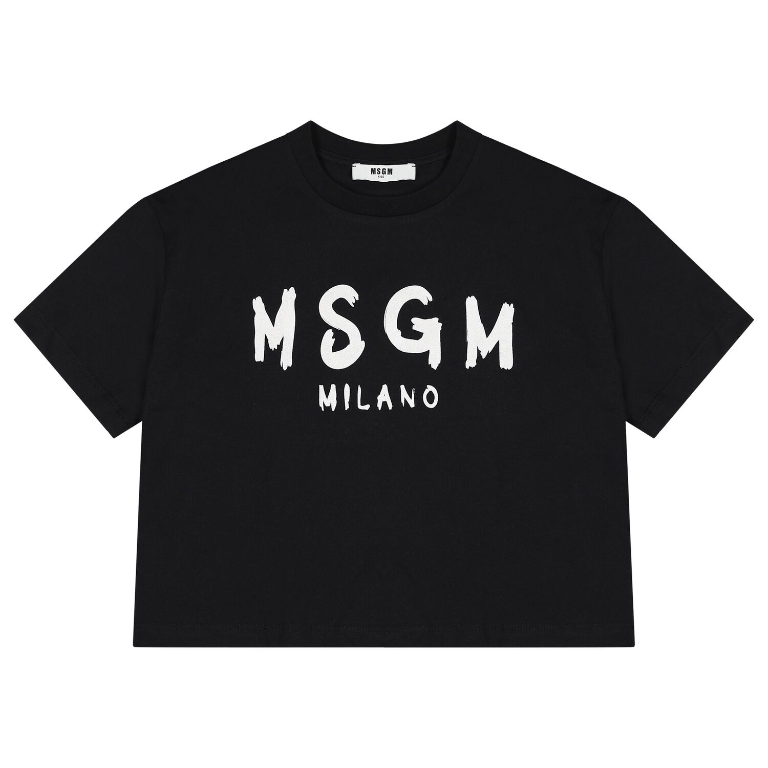 Girls Black Logo T-Shirt, 1, hi-res