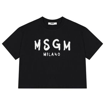 Girls Black Logo T-Shirt