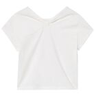 Girls White Embellished T-Shirt, 1, hi-res