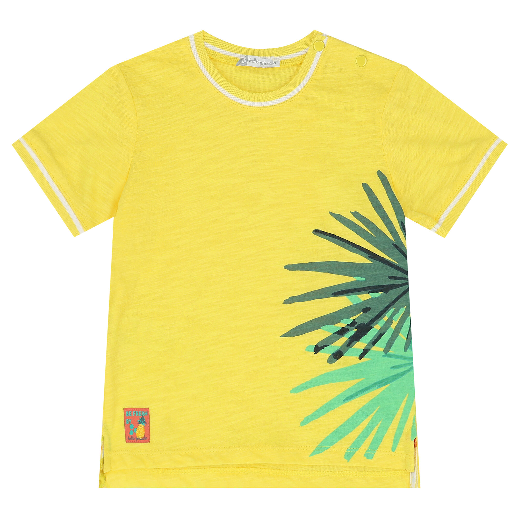 Yellow palm tree shirt top