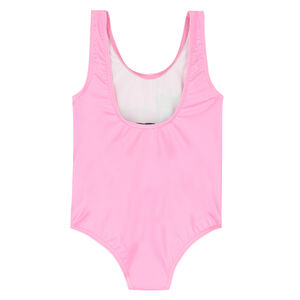 Younger Girls Pink Teddy Logo Swimsuit