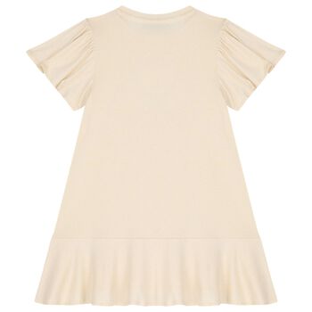 Girls Gold Logo Heart Dress