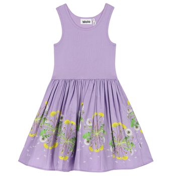Girls Purple Floral Dress