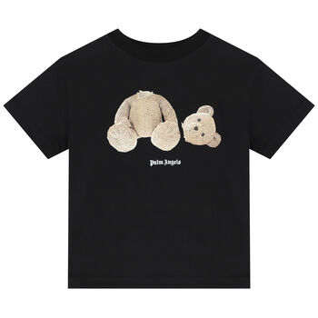 Black Teddy Bear Logo T-Shirt