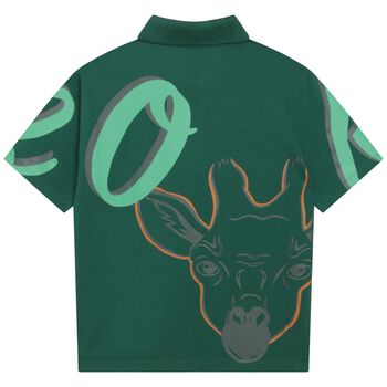 Boys Green Logo Polo Shirt