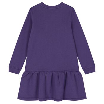 Girls Purple Polo Bear Dress