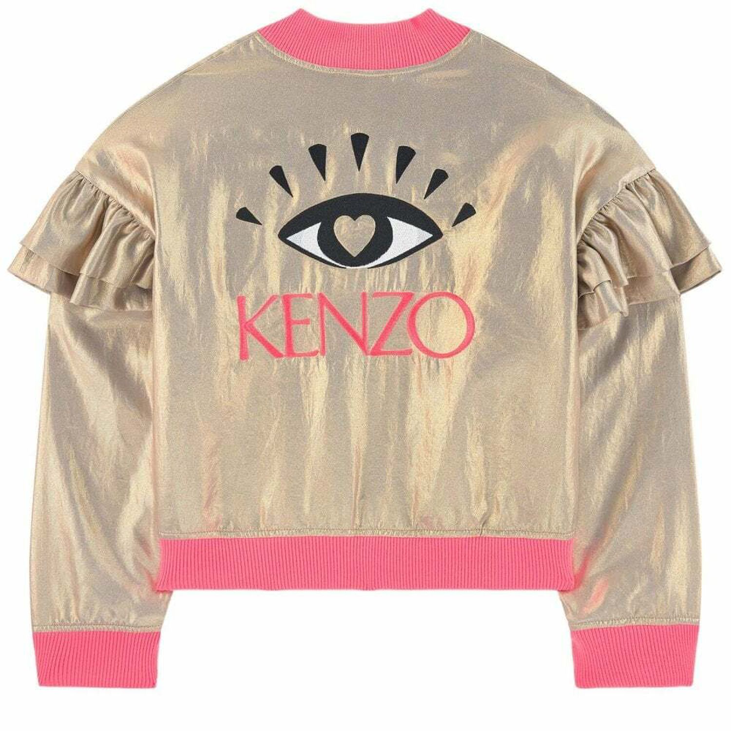 Girls Gold Metallic Logo Jacket, 1, hi-res image number null