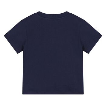 Younger Navy Blue Teddy Bear Logo T-Shirt