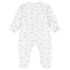 White & Beige Teddy Bear Babygrow, 1, hi-res